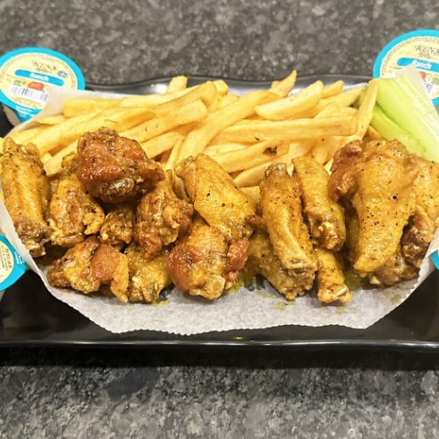 20 Pc Wings & Fries (Or Fried Rice).